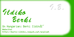 ildiko berki business card